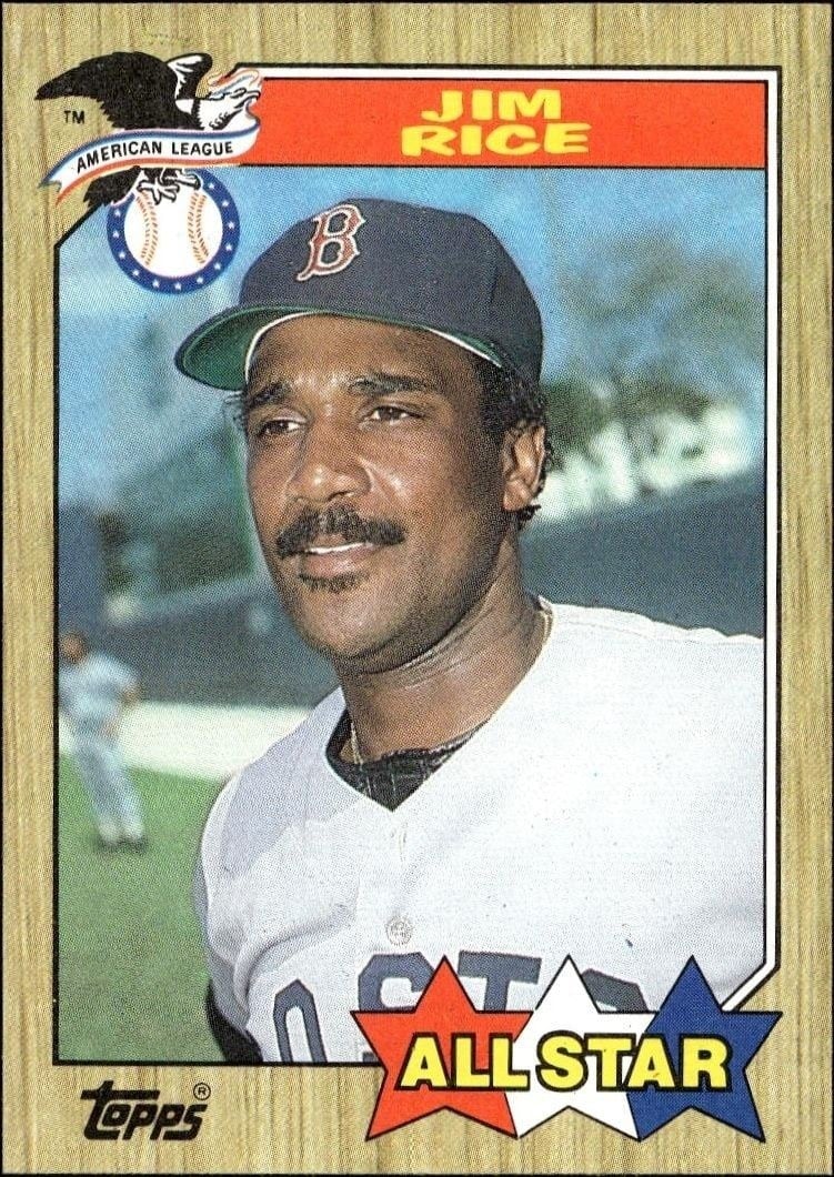 Jim Rice 1987 Topps #610 Baseball Trading Card - Front 1987 Topps Jim Rice #610 baseball trading card front