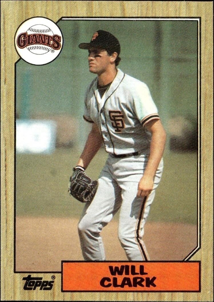 Will Clark 1987 Topps #420 Baseball Trading Card - Front 1987 Topps Will Clark #420 baseball trading card front