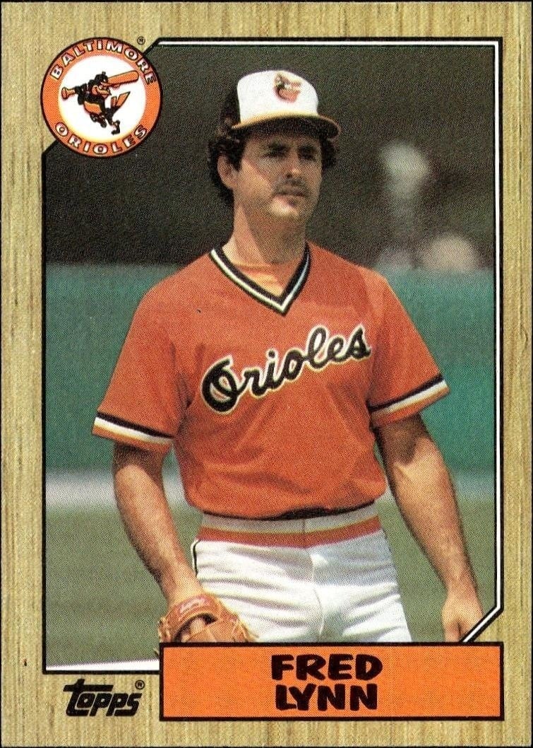 1987 Topps Fred Lynn #370 trading card