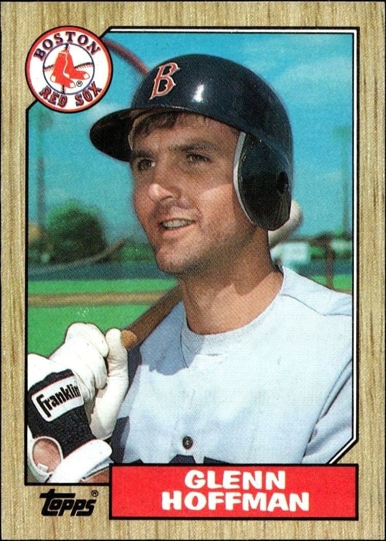 Glenn Hoffman 1987 Topps #374 Baseball Trading Card - Front 1987 Topps Glenn Hoffman #374 baseball trading card front
