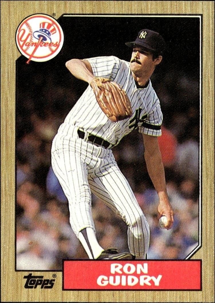 Ron Guidry 1987 Topps #375 Baseball Trading Card - Front 1987 Topps Ron Guidry #375 baseball trading card front