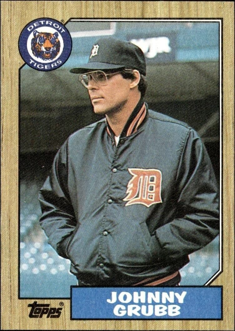 1987 Topps Johnny Grubb #384 trading card