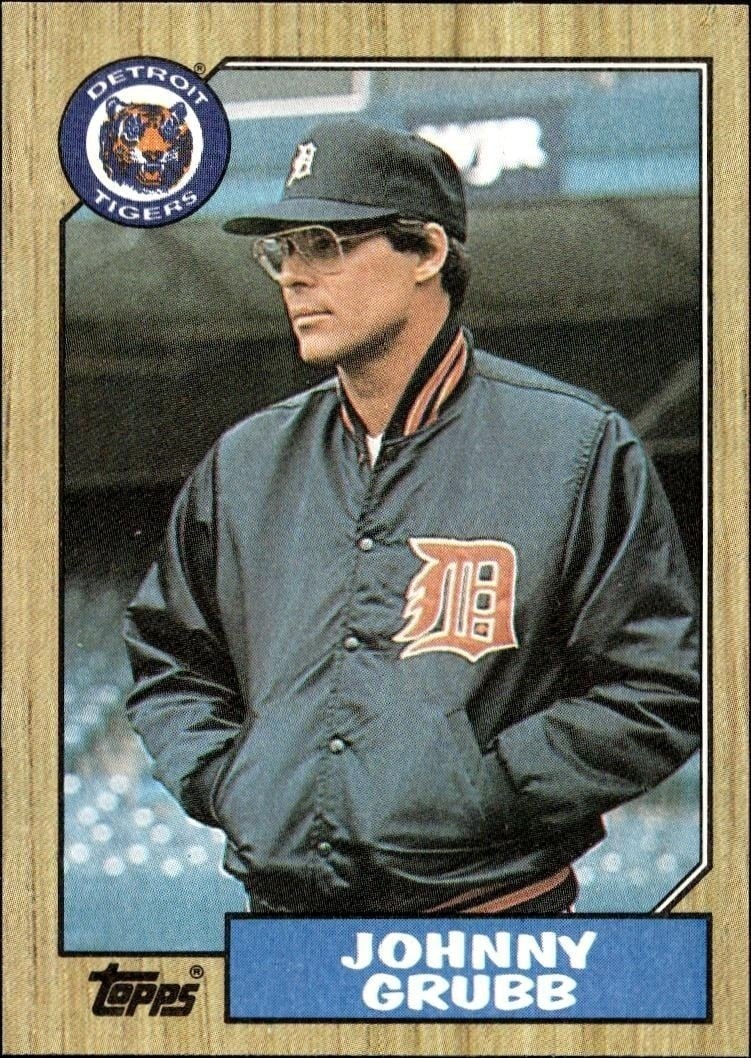 1987 Topps Johnny Grubb #384 trading card