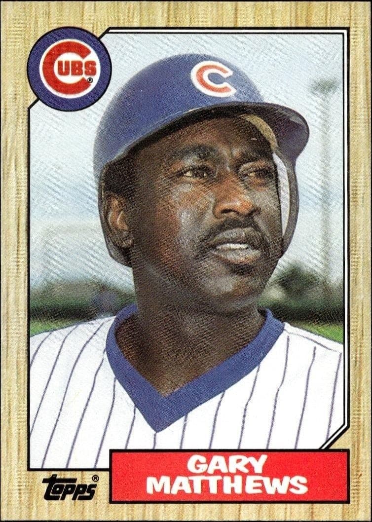 1987 Topps Gary Matthews #390 trading card