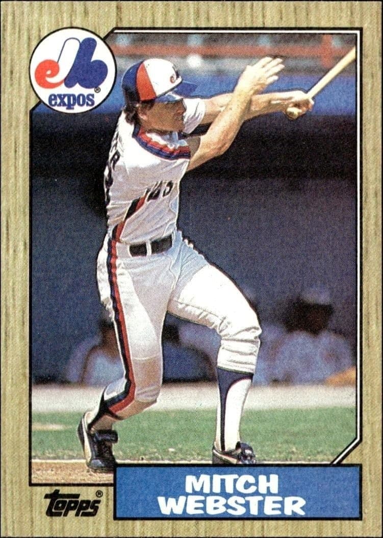 1987 Topps Mitch Webster #442 trading card