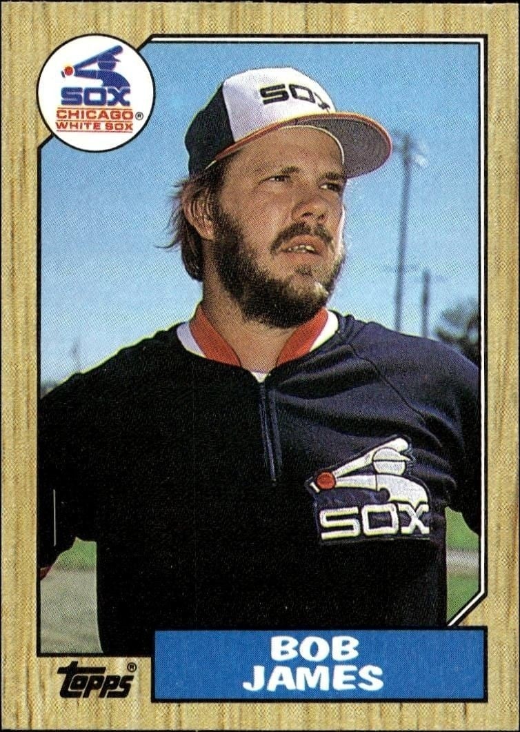 Bob James 1987 Topps #342 Baseball Trading Card - Front 1987 Topps Bob James #342 baseball trading card front