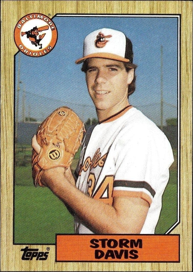 1987 Topps Storm Davis #349 trading card