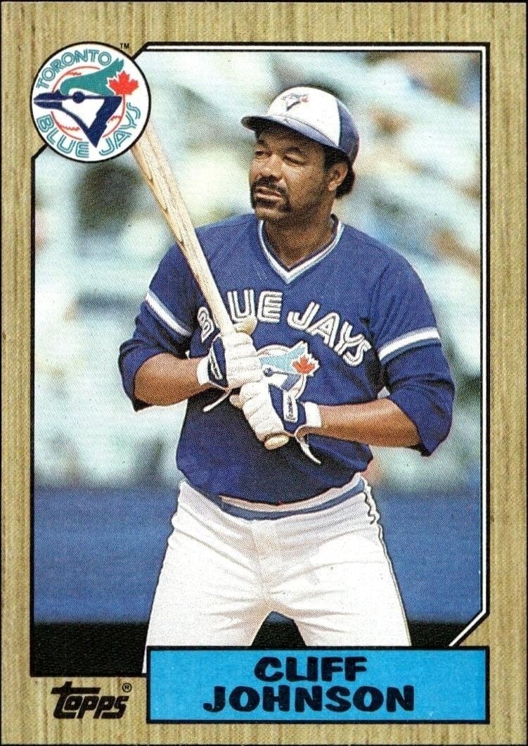 Cliff Johnson 1987 Topps #663 Baseball Trading Card - Front 1987 Topps Cliff Johnson #663 baseball trading card front