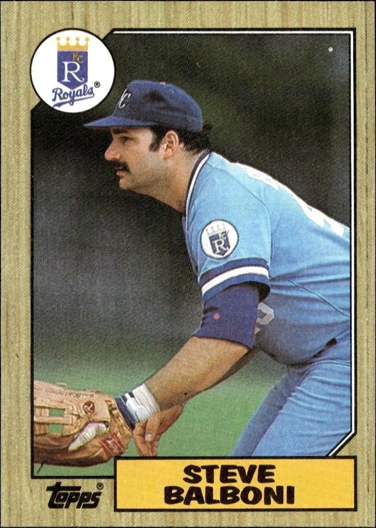 Steve Balboni 1987 Topps #240 Baseball Trading Card - Front 1987 Topps Steve Balboni #240 baseball trading card front
