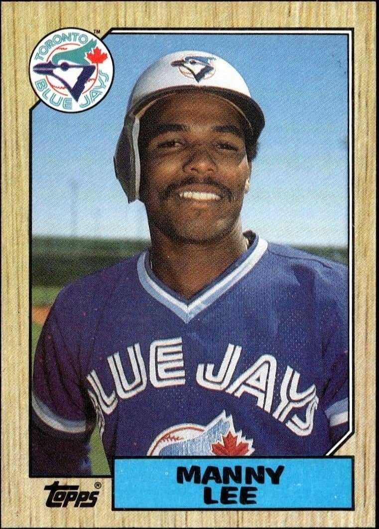 Manny Lee 1987 Topps #574 Baseball Trading Card - Front 1987 Topps Manny Lee #574 baseball trading card front