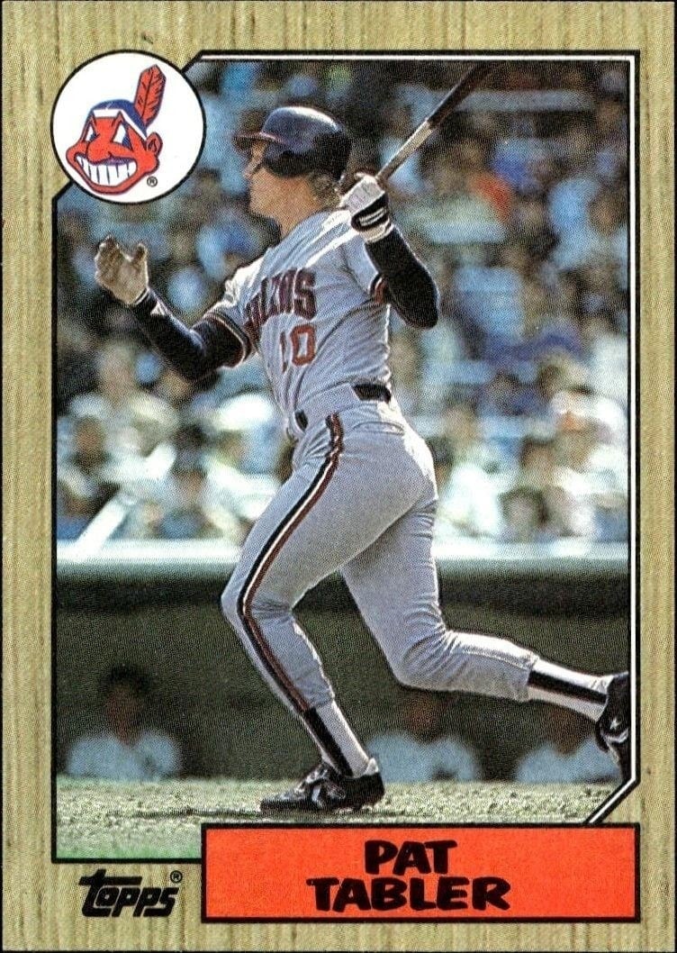 Pat Tabler 1987 Topps #575 Baseball Trading Card - Front 1987 Topps Pat Tabler #575 baseball trading card front