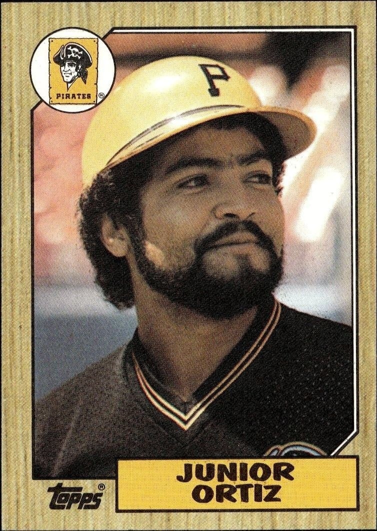 Junior Ortiz 1987 Topps #583 Baseball Trading Card - Front 1987 Topps Junior Ortiz #583 baseball trading card front