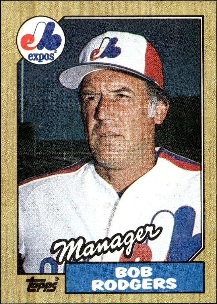 1987 Topps Bob Rodgers #293 trading card