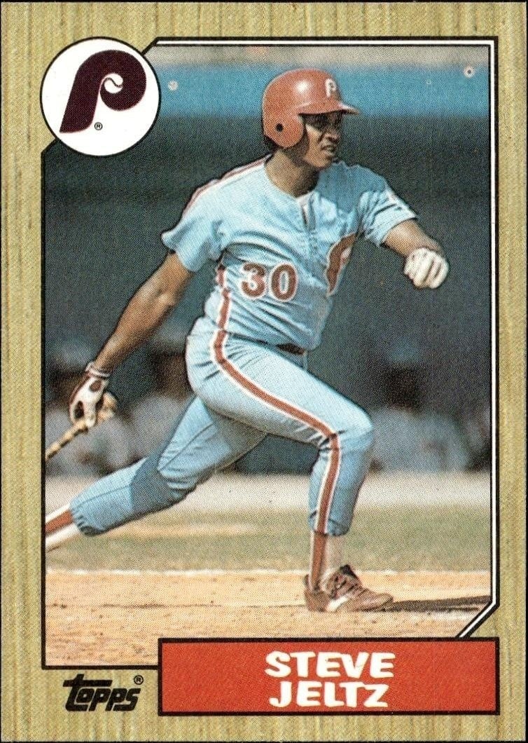 Steve Jeltz 1987 Topps #294 Baseball Trading Card - Front 1987 Topps Steve Jeltz #294 baseball trading card front