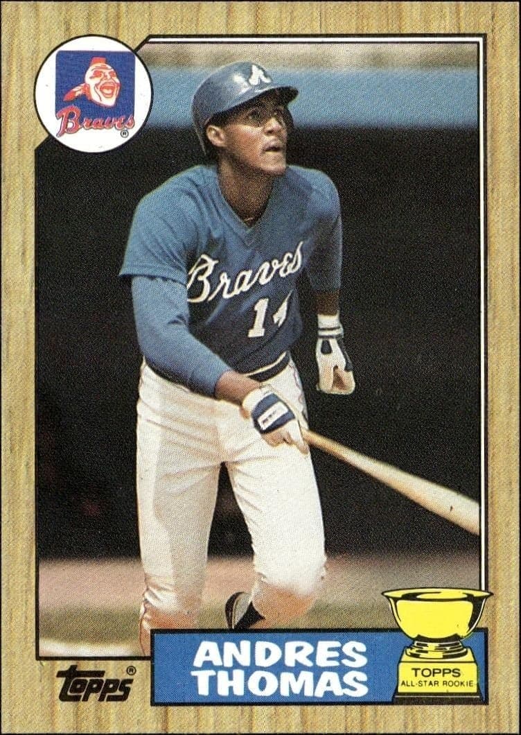 1987 Topps Andres Thomas #296 trading card