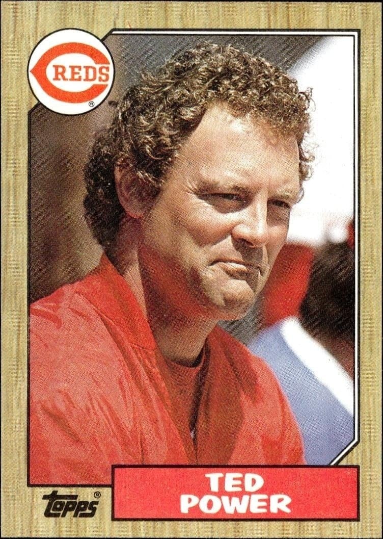 Ted Power 1987 Topps #437 Baseball Trading Card - Front 1987 Topps Ted Power #437 baseball trading card front