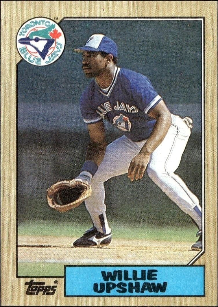 Willie Upshaw 1987 Topps #245 Baseball Trading Card - Front 1987 Topps Willie Upshaw #245 baseball trading card front