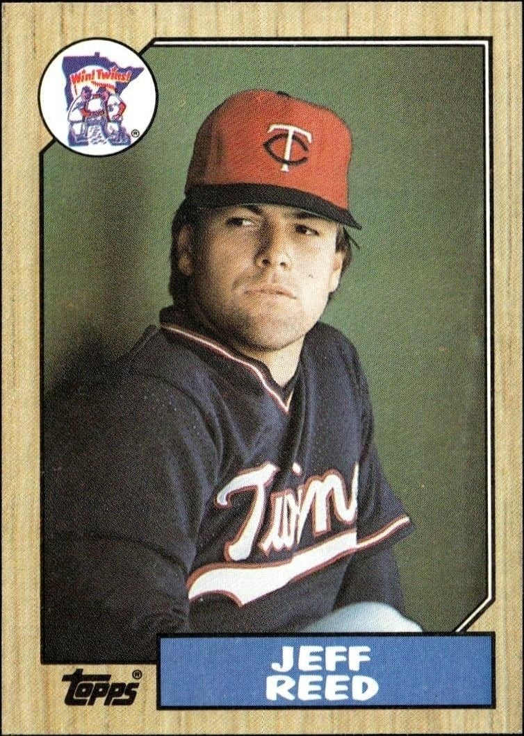 Jeff Reed 1987 Topps #247 Baseball Trading Card - Front 1987 Topps Jeff Reed #247 baseball trading card front