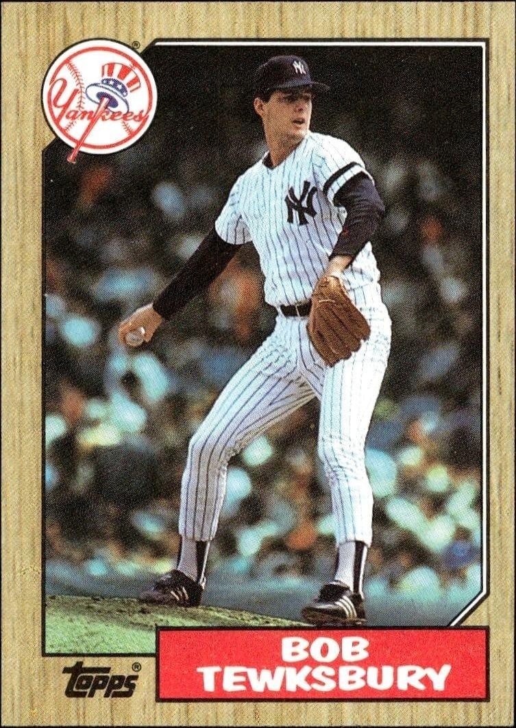 Bob Tewksbury 1987 Topps #254 Baseball Trading Card - Front 1987 Topps Bob Tewksbury #254 baseball trading card front