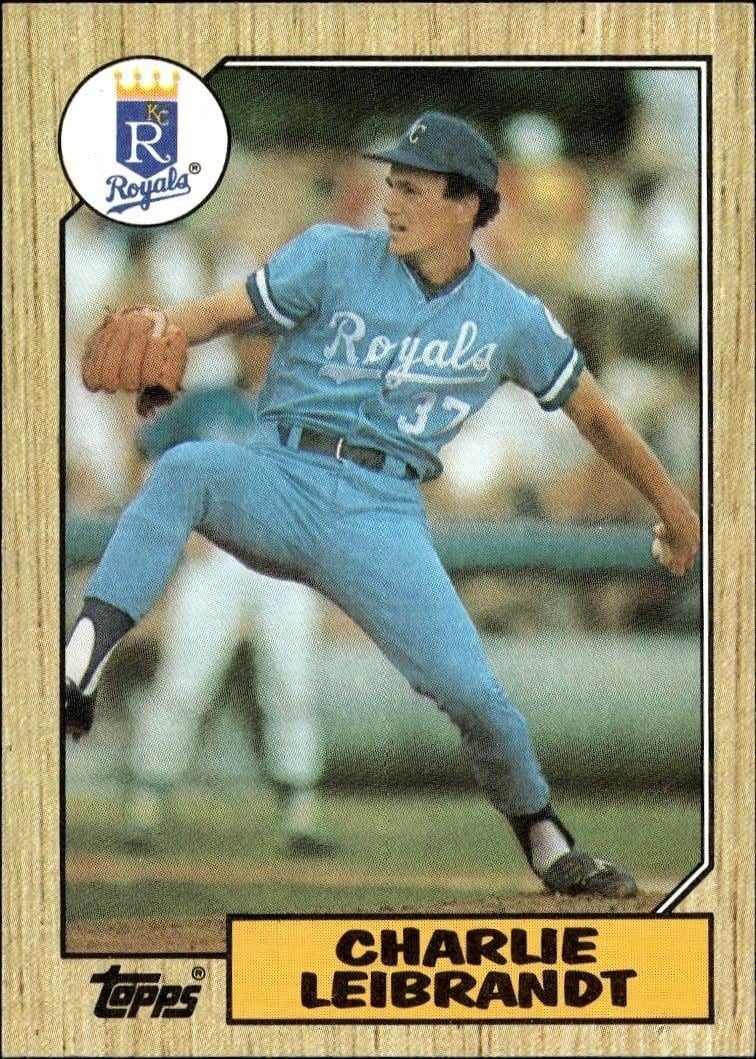 Charlie Leibrandt 1987 Topps #223 Baseball Trading Card - Front 1987 Topps Charlie Leibrandt #223 baseball trading card front