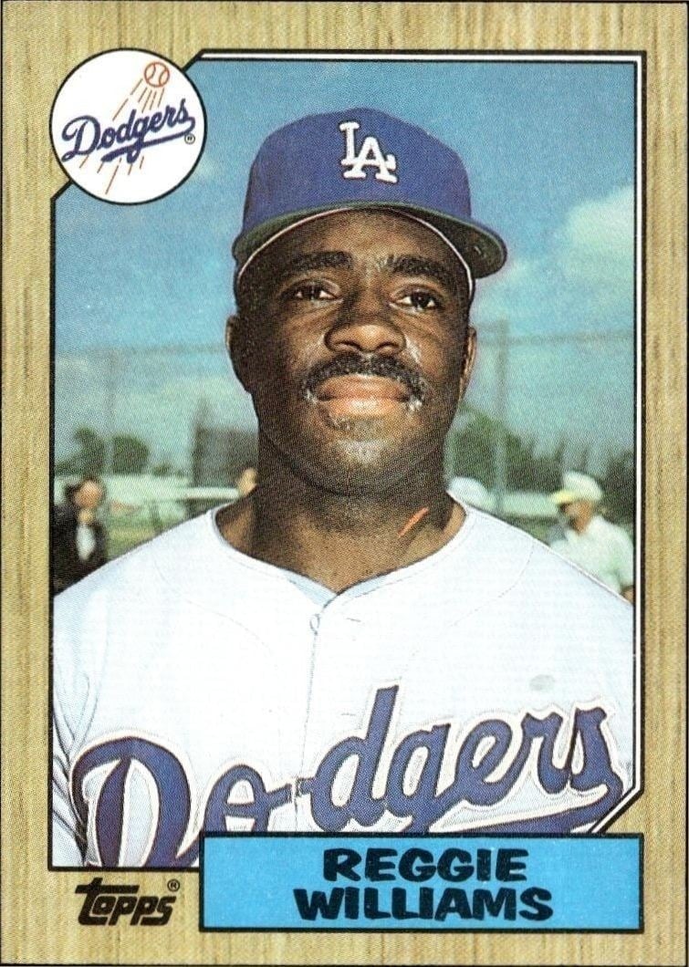 Reggie Williams 1987 Topps #232 Baseball Trading Card - Front 1987 Topps Reggie Williams #232 baseball trading card front