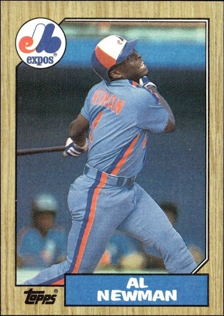 Al Newman 1987 Topps #323 Baseball Trading Card - Front 1987 Topps Al Newman #323 baseball trading card front