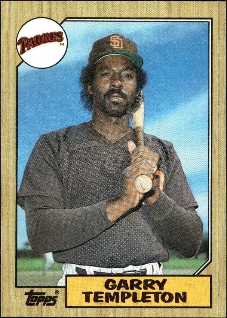 Garry Templeton 1987 Topps #325 Baseball Trading Card - Front 1987 Topps Garry Templeton #325 baseball trading card front