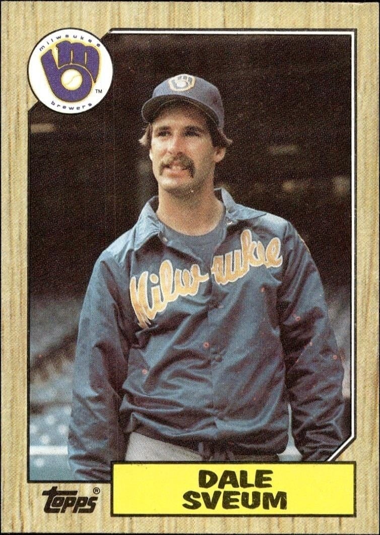 Dale Sveum 1987 Topps #327 Baseball Trading Card - Front 1987 Topps Dale Sveum #327 baseball trading card front