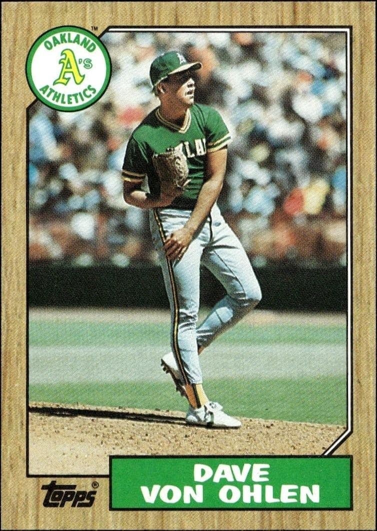 1987 Topps Dave Von Ohlen #287 trading card