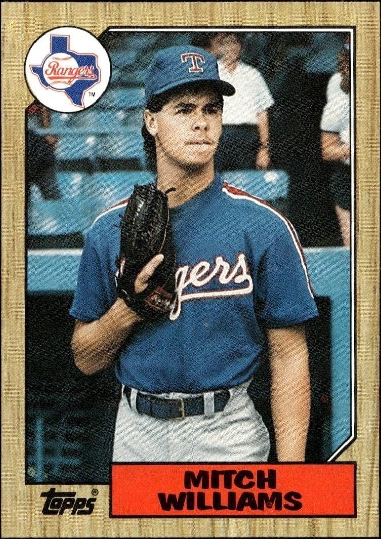 Mitch Williams 1987 Topps #291 Baseball Trading Card - Front 1987 Topps Mitch Williams #291 baseball trading card front