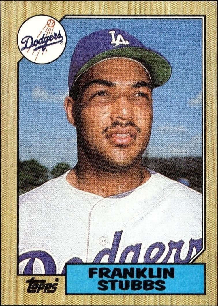 Franklin Stubbs 1987 Topps #292 Baseball Trading Card - Front 1987 Topps Franklin Stubbs #292 baseball trading card front