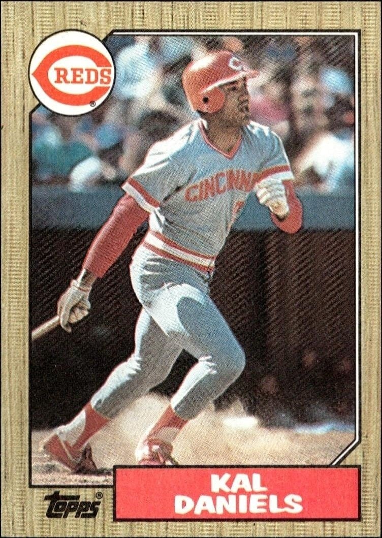 Kal Daniels 1987 Topps #466 Baseball Trading Card - Front 1987 Topps Kal Daniels #466 baseball trading card front