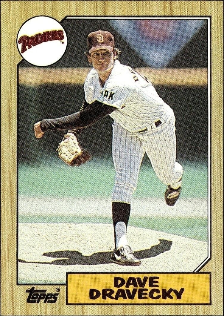 Dave Dravecky 1987 Topps #470 Baseball Trading Card - Front 1987 Topps Dave Dravecky #470 baseball trading card front