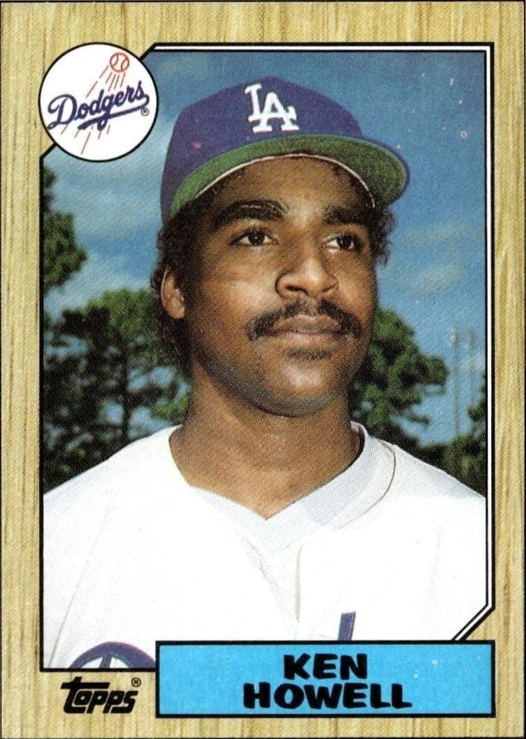 Ken Howell 1987 Topps #477 Baseball Trading Card - Front 1987 Topps Ken Howell #477 baseball trading card front