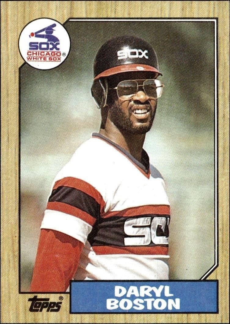 Daryl Boston 1987 Topps #482 Baseball Trading Card - Front 1987 Topps Daryl Boston #482 baseball trading card front