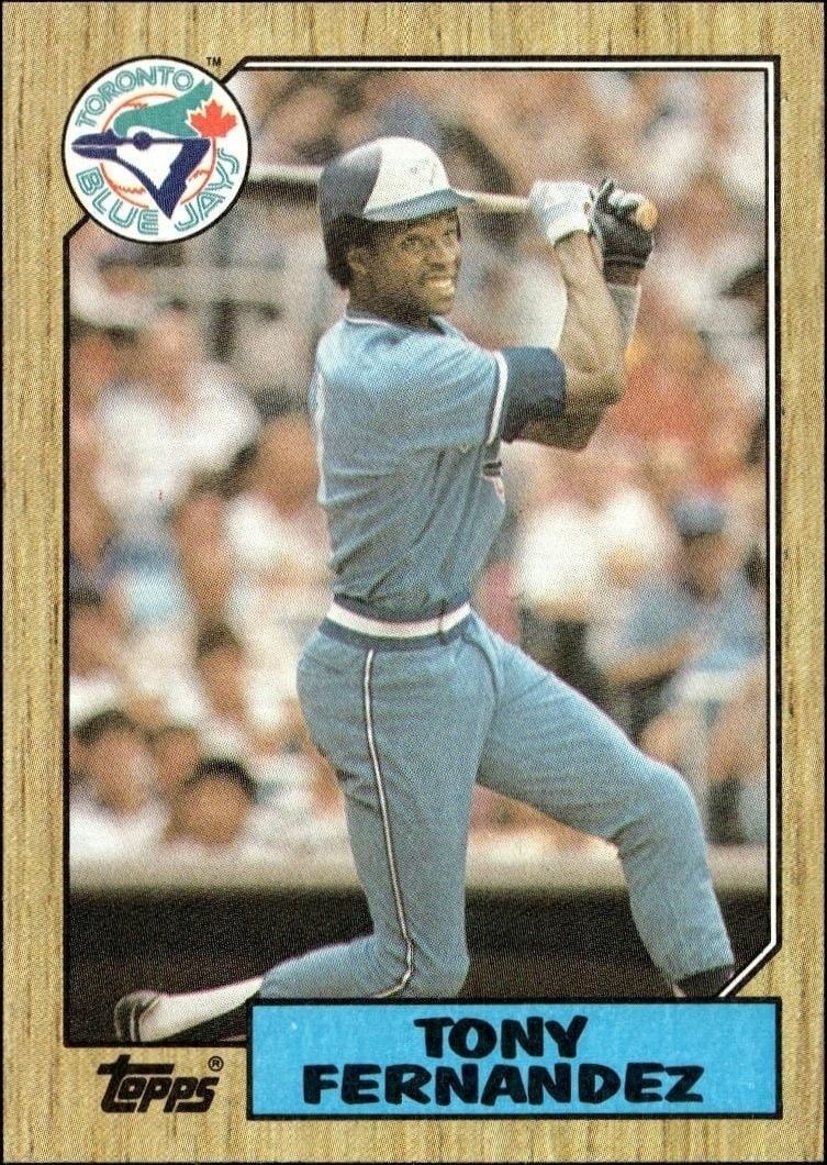 Tony Fernandez 1987 Topps #485 Baseball Trading Card - Front 1987 Topps Tony Fernandez #485 baseball trading card front