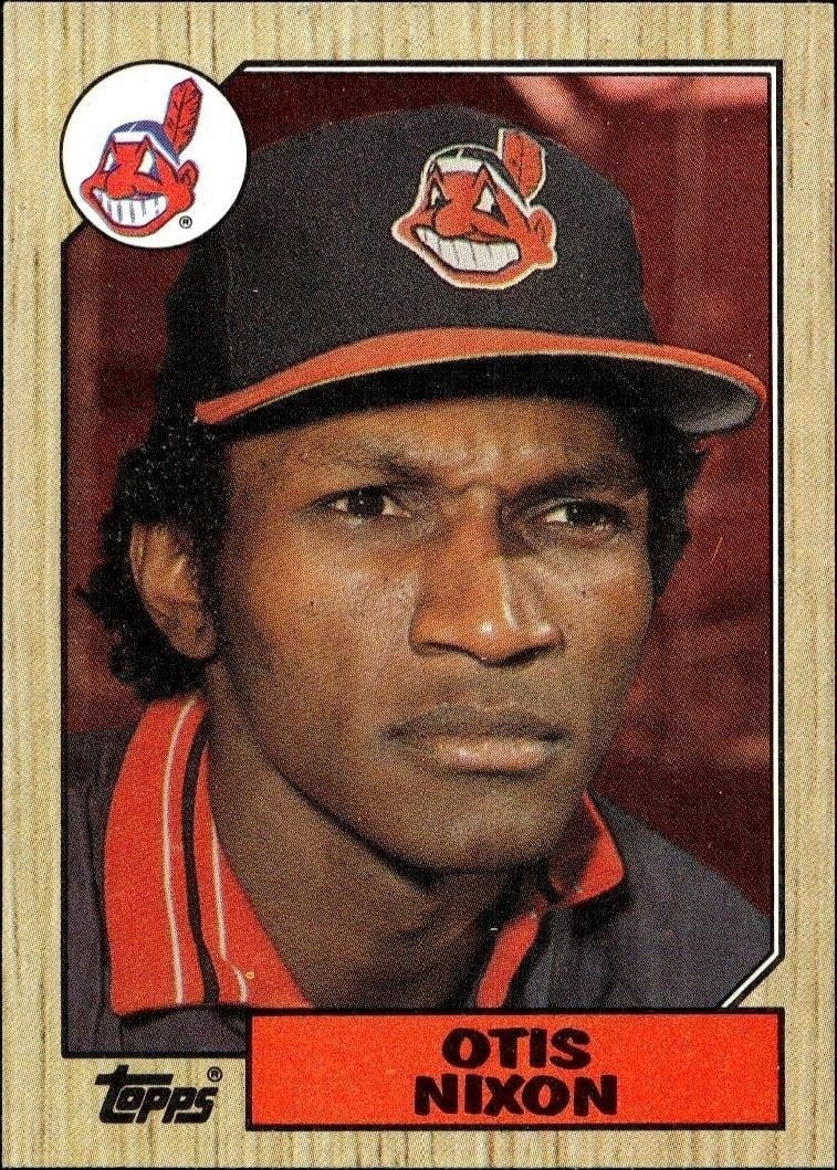 Otis Nixon 1987 Topps #486 Baseball Trading Card - Front 1987 Topps Otis Nixon #486 baseball trading card front