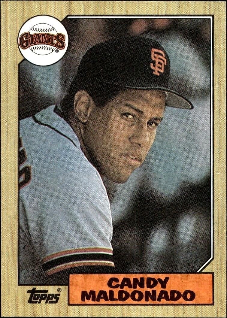 Candy Maldonado 1987 Topps #335 Baseball Trading Card - Front 1987 Topps Candy Maldonado #335 baseball trading card front