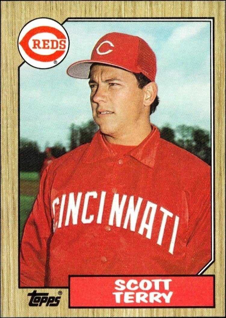 Scott Terry 1987 Topps #453 Baseball Trading Card - Front 1987 Topps Scott Terry #453 baseball trading card front