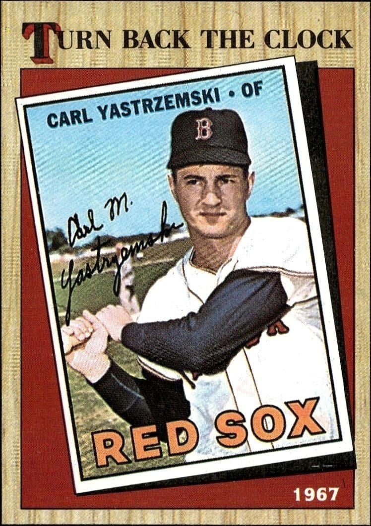 Carl Yastrzemski 1987 Topps #314 Baseball Trading Card - Front 1987 Topps Carl Yastrzemski #314 baseball trading card front