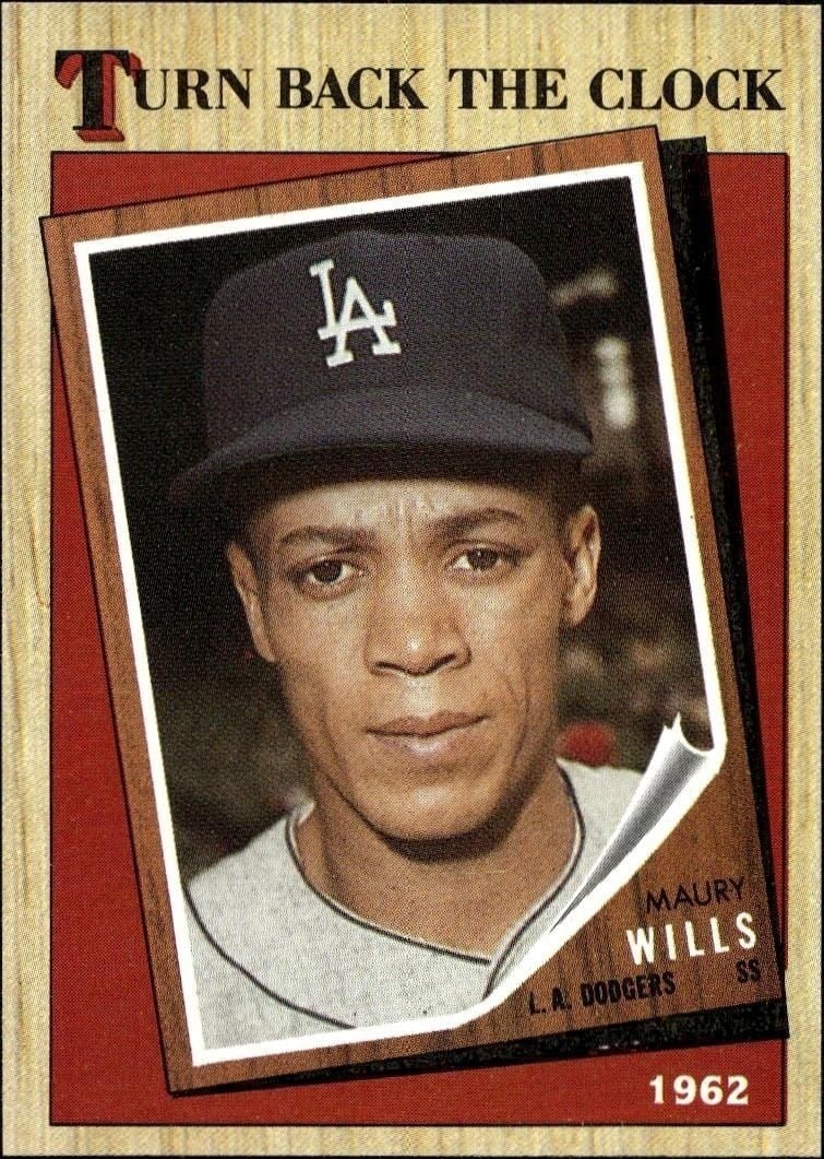 Maury Wills 1987 Topps #315 Baseball Trading Card - Front 1987 Topps Maury Wills #315 baseball trading card front
