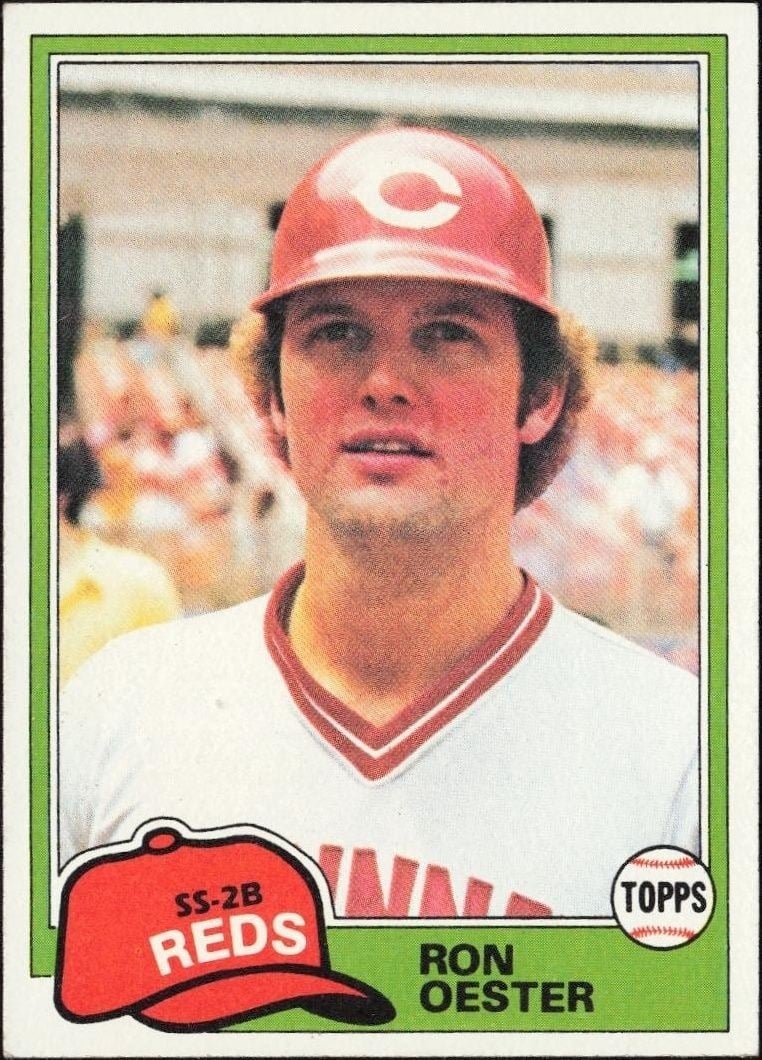 Ron Oester 1981 Topps #21 Baseball Trading Card - Front 1981 Topps Ron Oester #21 baseball trading card front