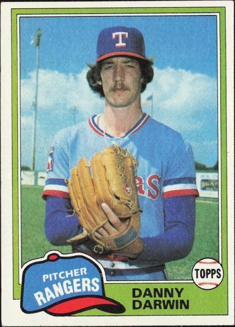 Danny Darwin 1981 Topps #22 Baseball Trading Card - Front 1981 Topps Danny Darwin #22 baseball trading card front