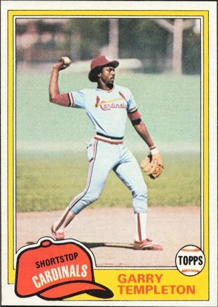 Garry Templeton 1981 Topps #485 Baseball Trading Card - Front 1981 Topps Garry Templeton #485 baseball trading card front