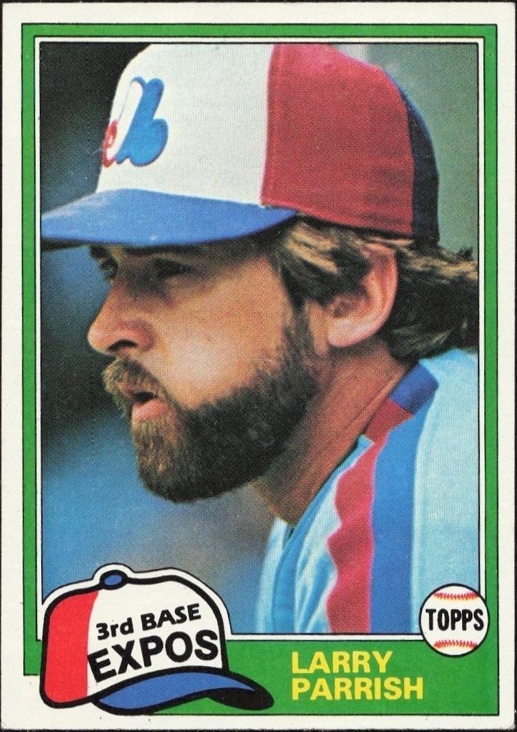 Larry Parrish 1981 Topps #15 Baseball Trading Card - Front 1981 Topps Larry Parrish #15 baseball trading card front