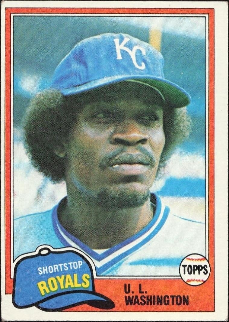 U.L. Washington 1981 Topps #26 Baseball Trading Card - Front 1981 Topps U.L. Washington #26 baseball trading card front