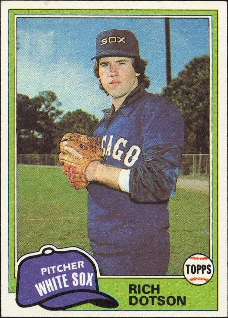 Rich Dotson 1981 Topps #138 Baseball Trading Card - Front 1981 Topps Rich Dotson #138 baseball trading card front