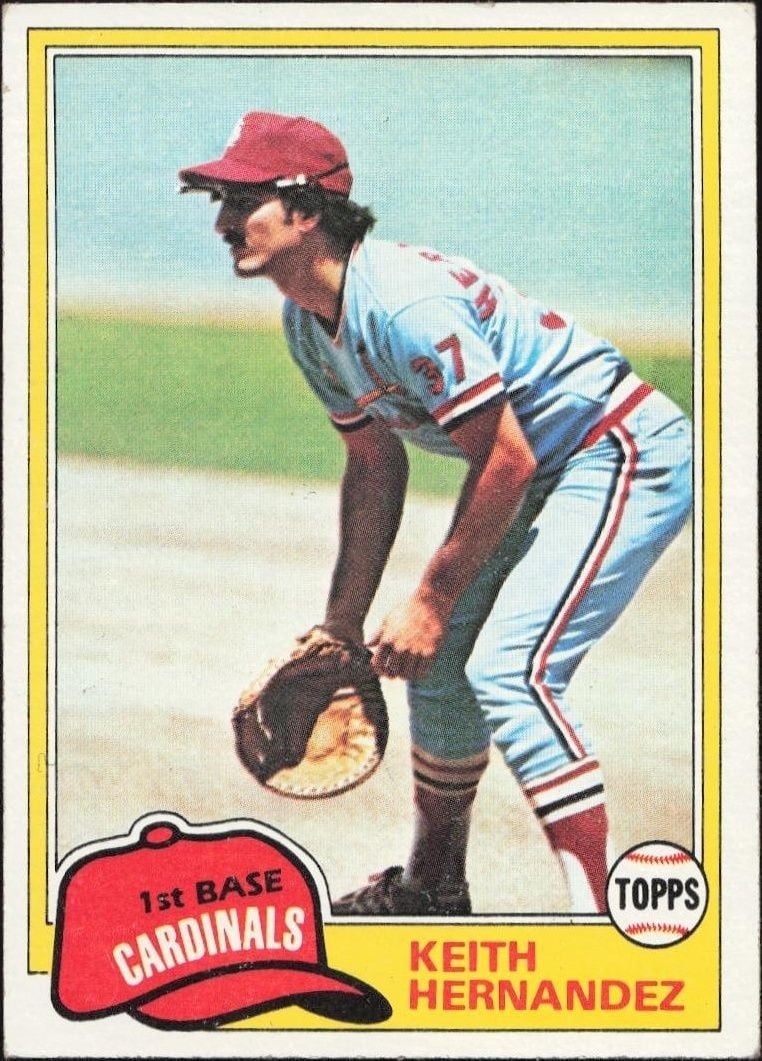 Keith Hernandez 1981 Topps #420 Baseball Trading Card - Front 1981 Topps Keith Hernandez #420 baseball trading card front