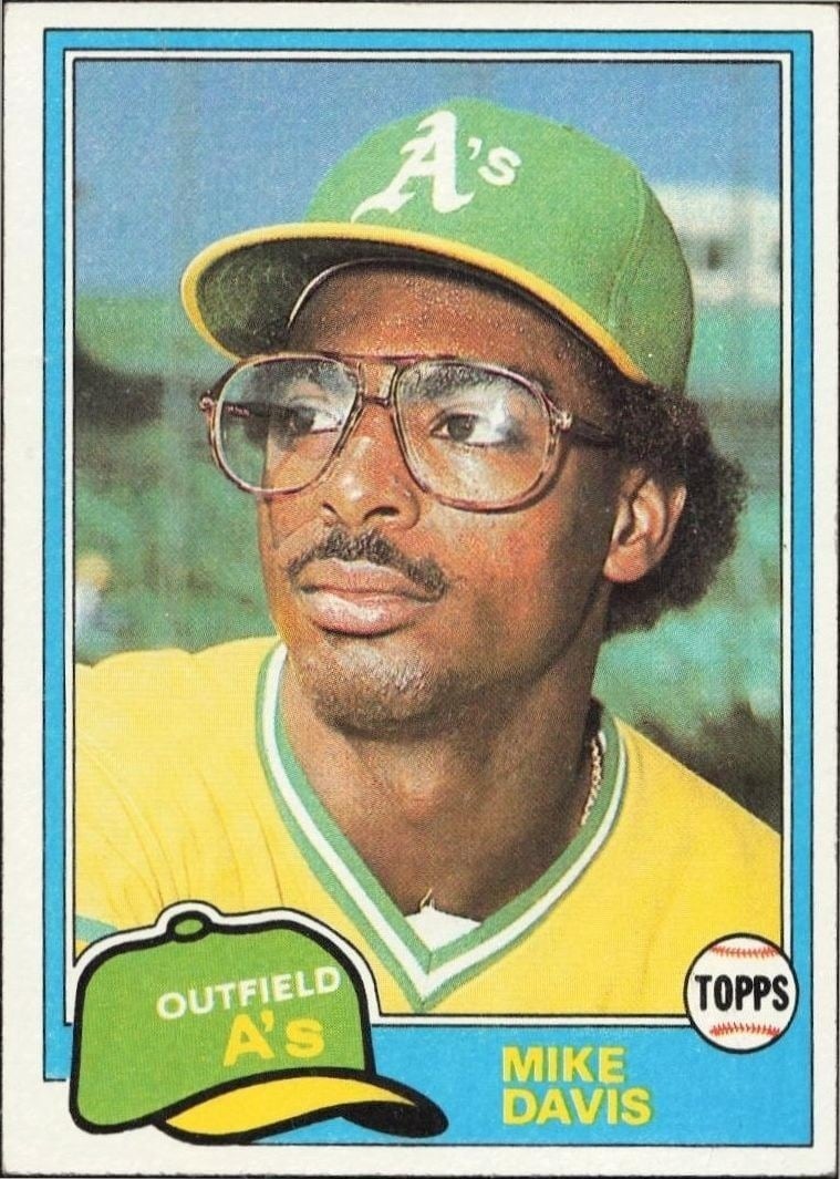 Mike Davis 1981 Topps #364 Baseball Trading Card - Front 1981 Topps Mike Davis #364 baseball trading card front