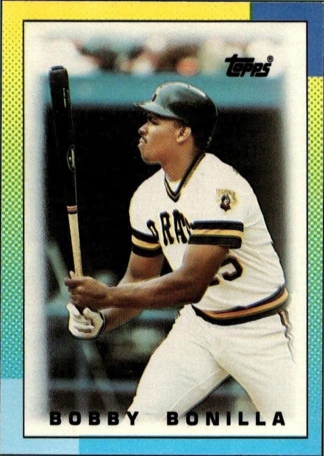 Bobby Bonilla 1990 Topps Minis #71 Baseball Trading Card - Front 1990 Topps Minis Bobby Bonilla #71 baseball trading card front